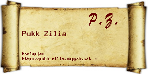 Pukk Zilia névjegykártya